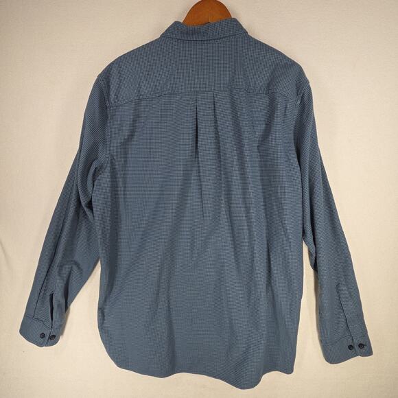 Vintage LL Bean Shirt XL Tall Blue Mens Long Sleeve Plaid Flannel USA Barn Chore - Picture 2 of 10